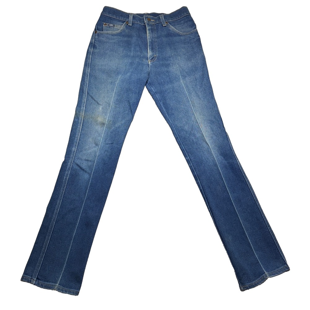 Vtg Lee Riders Mens (fits 29x33) Blue Straight Leg Jeans USA 200 2046 Denim